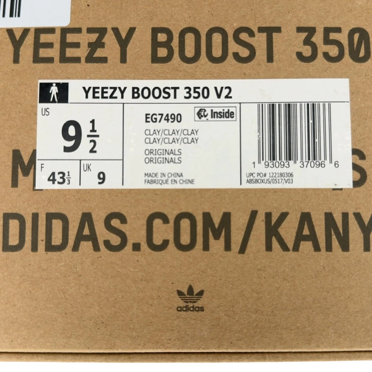 adidas Yeezy Boost 350 V2 Clay 9.5 (Pre-Owned)