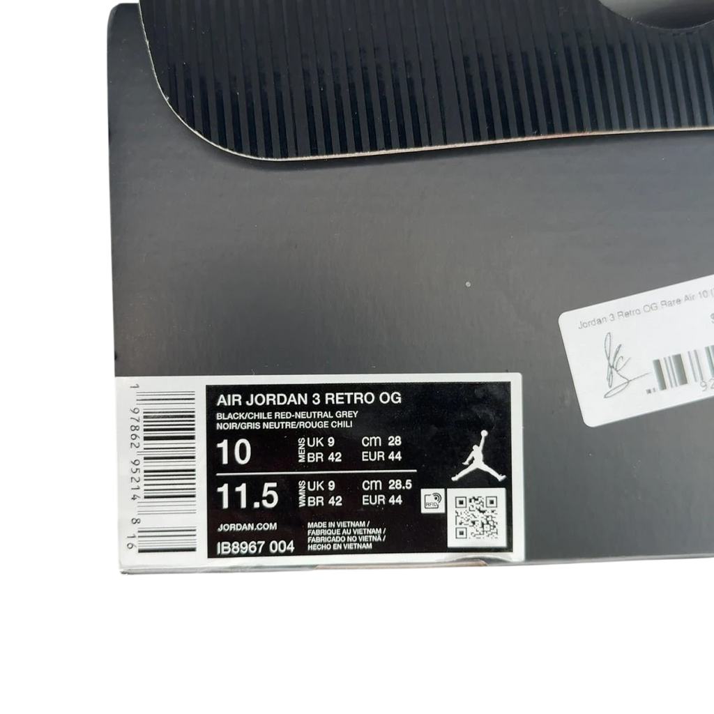 Jordan 3 Retro OG Rare Air 10 (Pre-Owned)