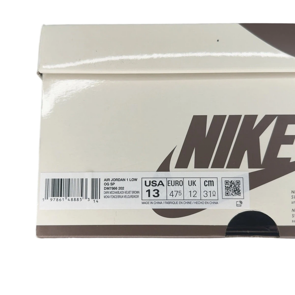 Jordan 1 Retro Low OG SP Travis Scott Velvet Brown (Size 13)