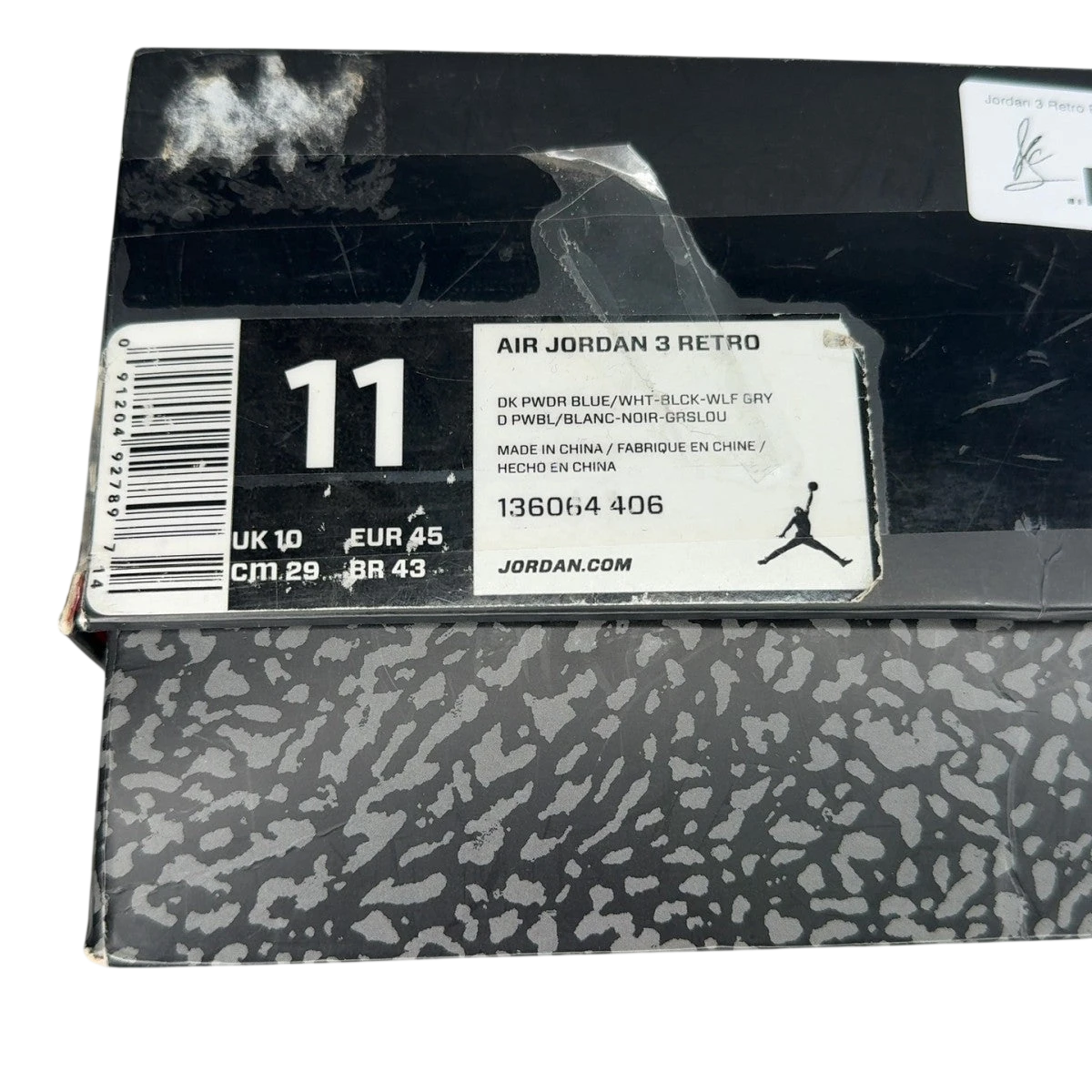 Jordan 3 Retro Powder Blue (Size 11)