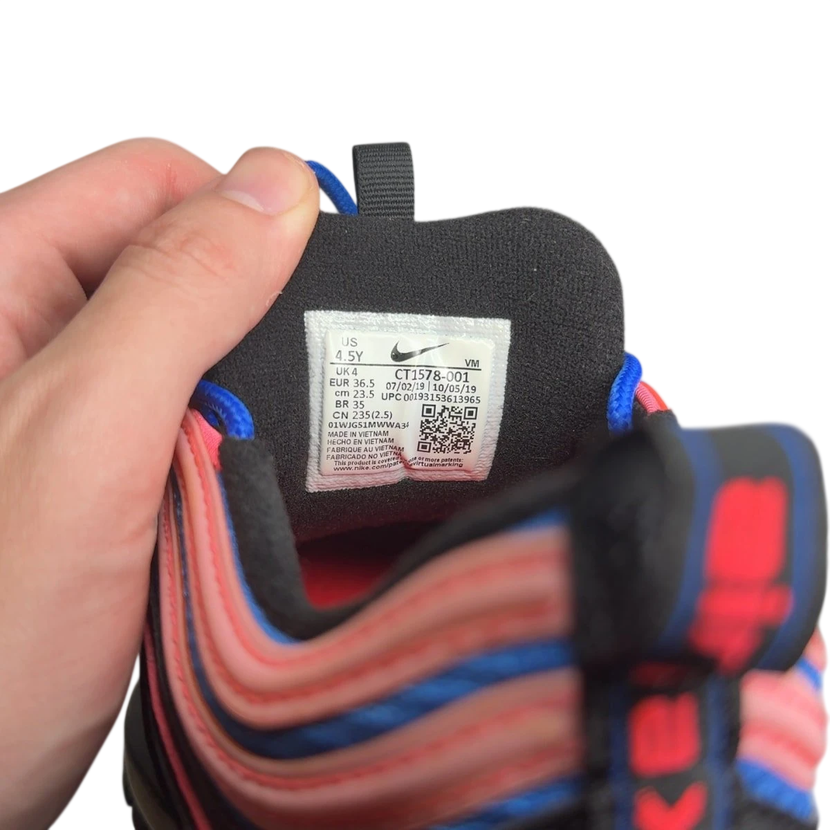 Nike Air Max 97 Black Flash Crimson (GS) (Size 4.5)
