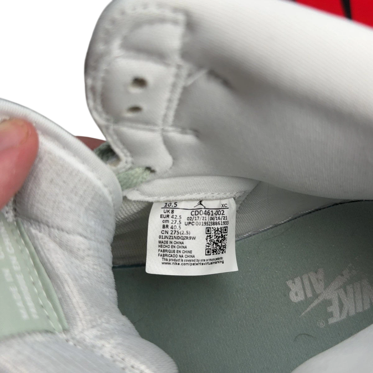 Jordan 1 Retro High OG Seafoam (Size 9)