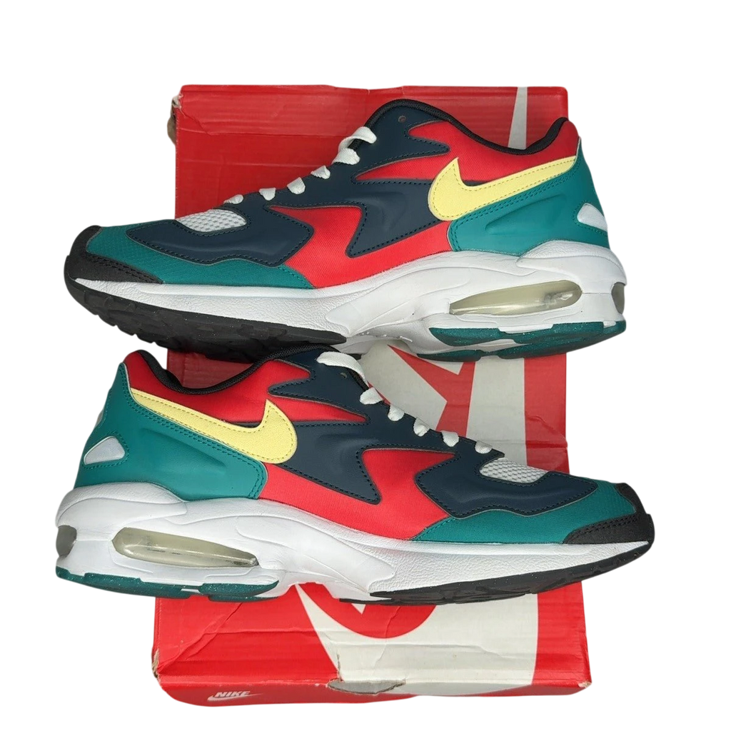Nike Air Max2 Light Habanero Red Navy Emerald (Size 9)