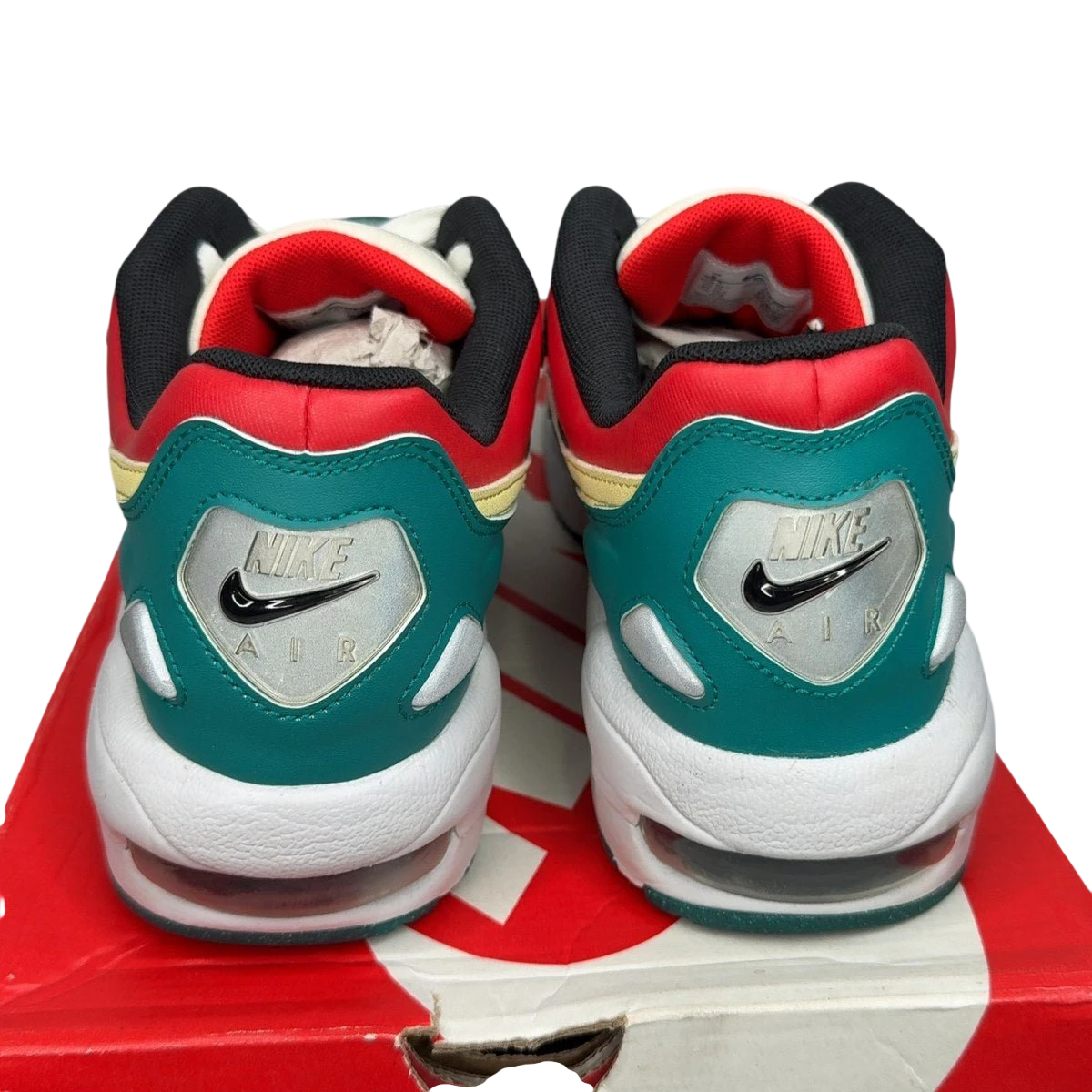 Nike Air Max2 Light Habanero Red Navy Emerald (Size 9)