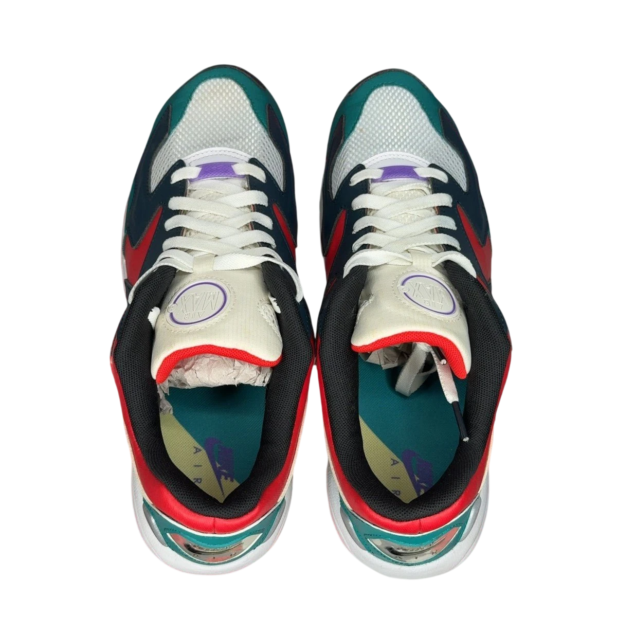 Nike Air Max2 Light Habanero Red Navy Emerald (Size 9)