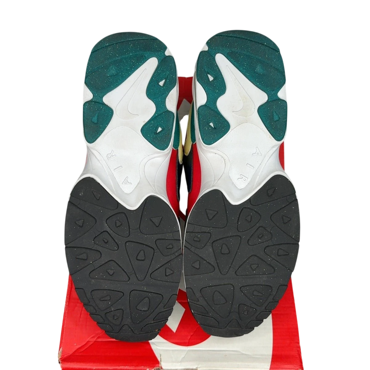 Nike Air Max2 Light Habanero Red Navy Emerald (Size 9)