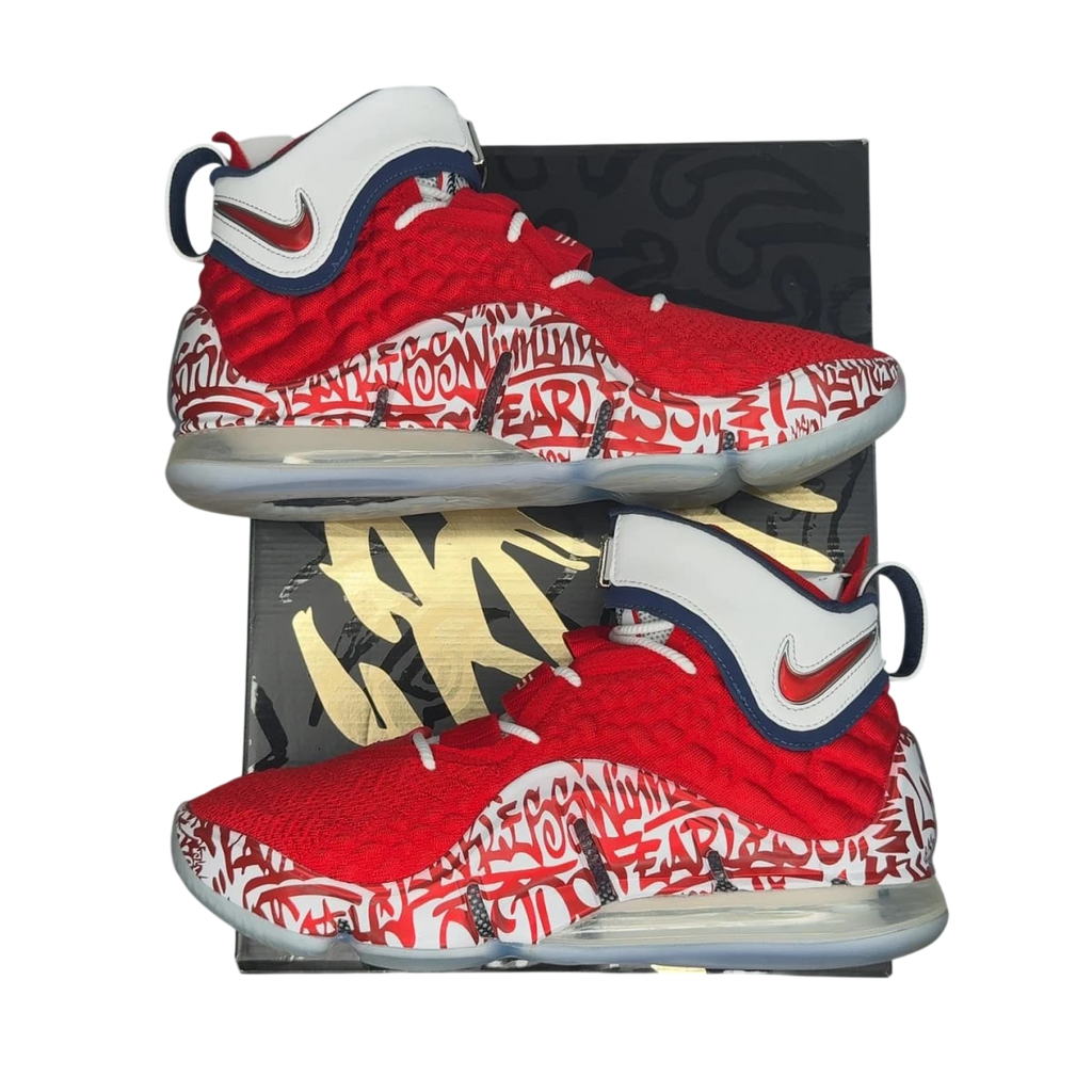 Nike LeBron 17 Graffiti Remix Red (Size 11.5)