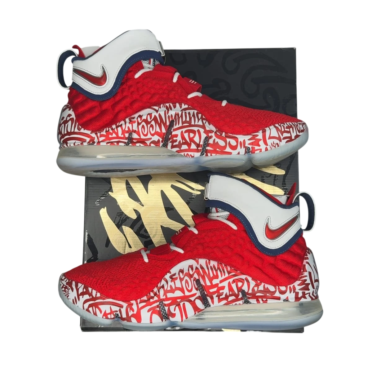 Nike LeBron 17 Graffiti Remix Red (Size 11.5)