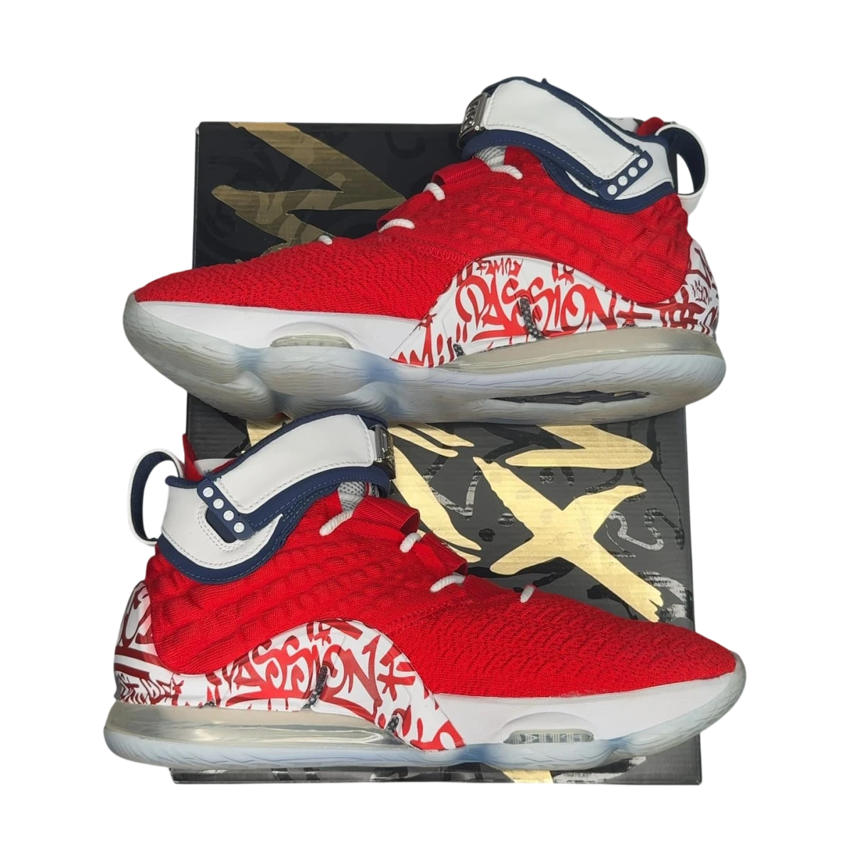 Nike LeBron 17 Graffiti Remix Red (Size 11.5)