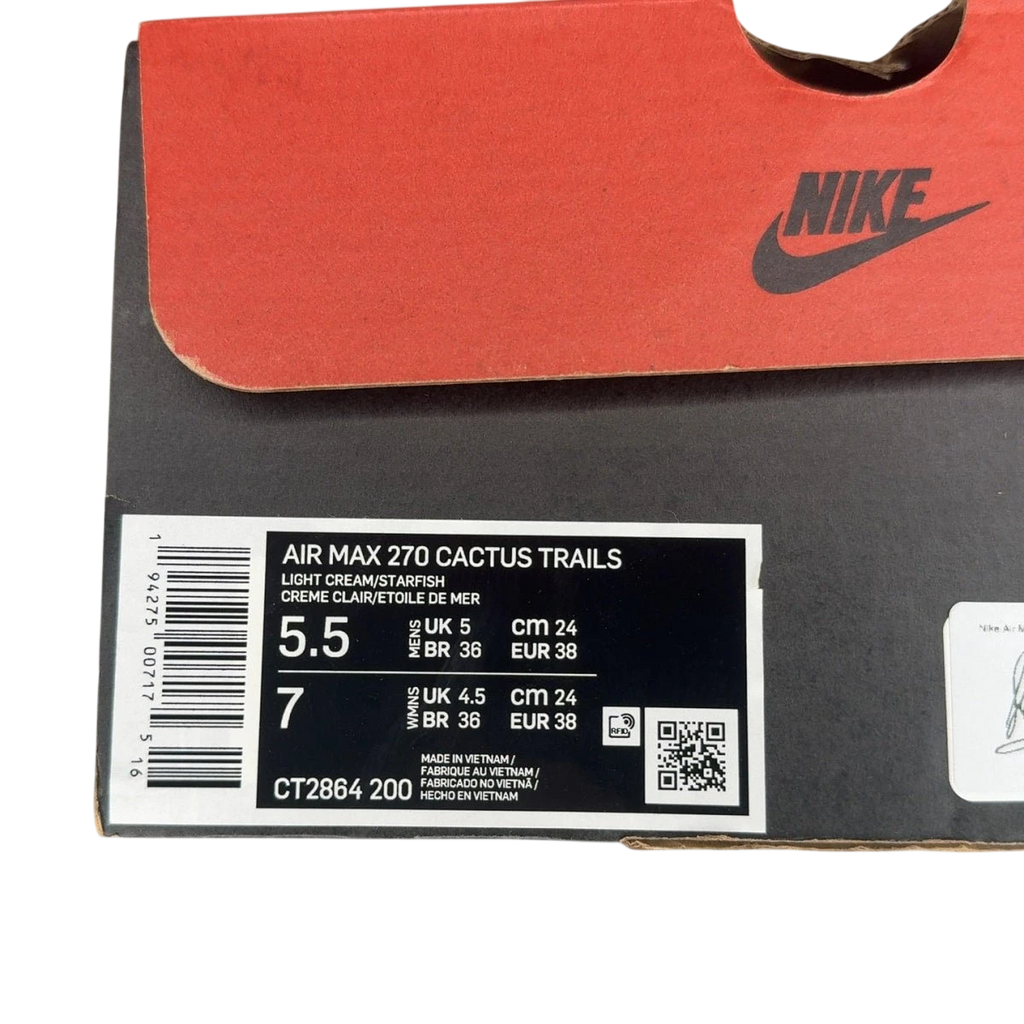 Nike Air Max 270 React ENG Travis Scott Cactus Trails (Size 5.5)