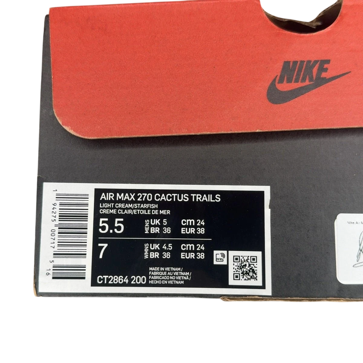Nike Air Max 270 React ENG Travis Scott Cactus Trails (Size 5.5)