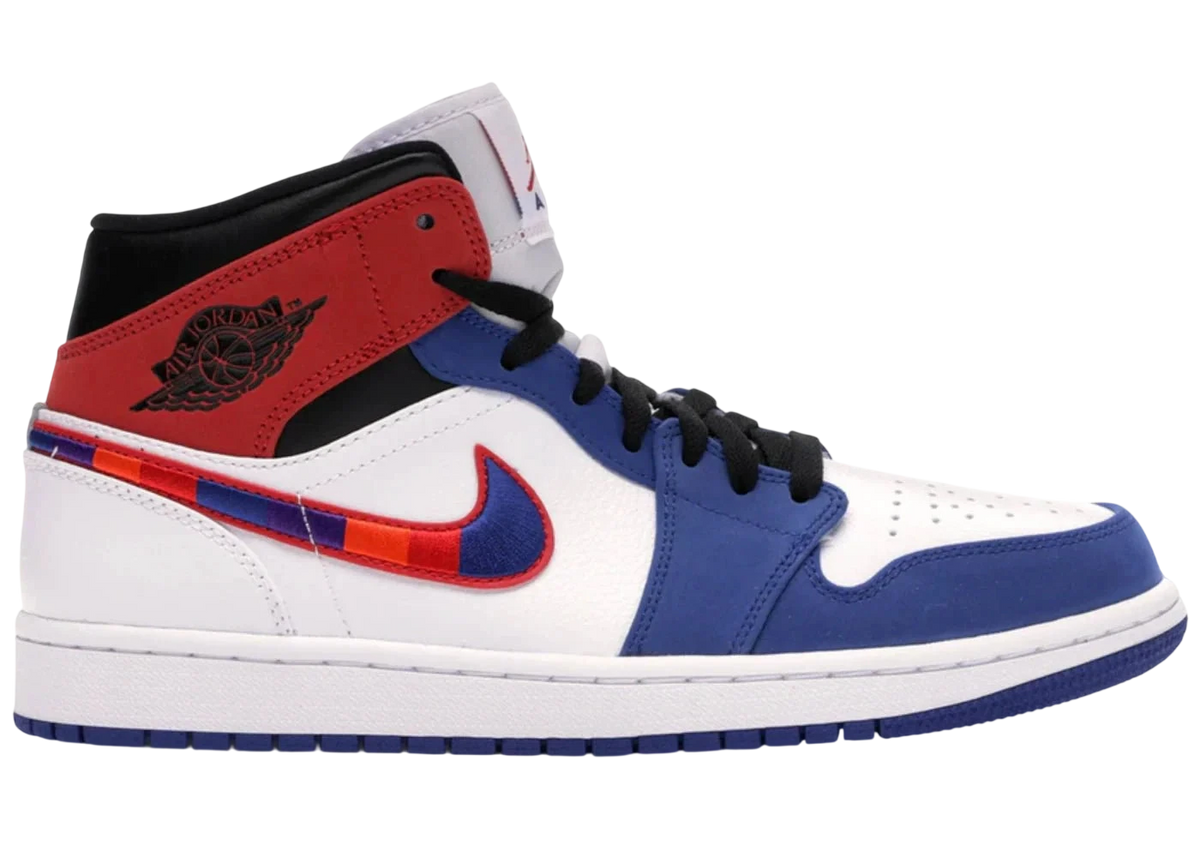 Jordan 1 Mid Multi-Color Swoosh