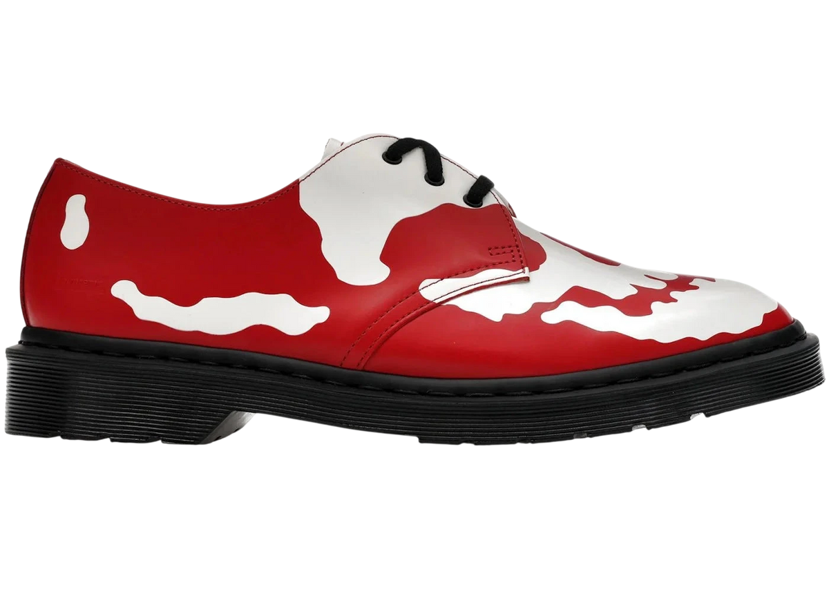 Dr. Martens 1461 3-Eye Shoe Supreme Skull Red White