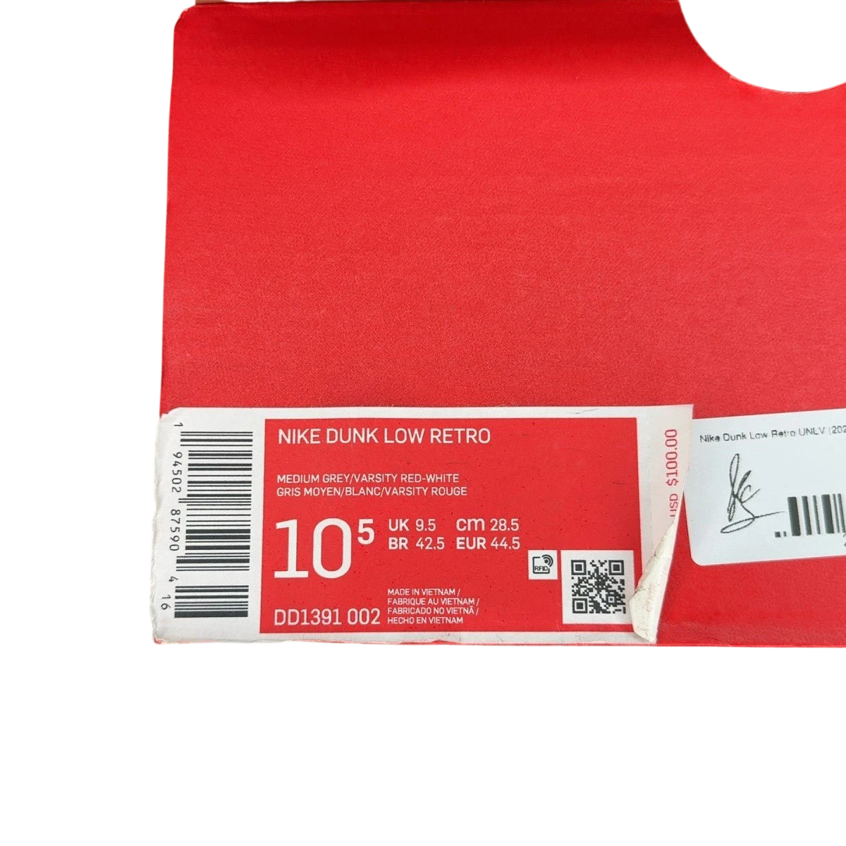 Nike Dunk Low Retro UNLV (2021) (Size 10.5)