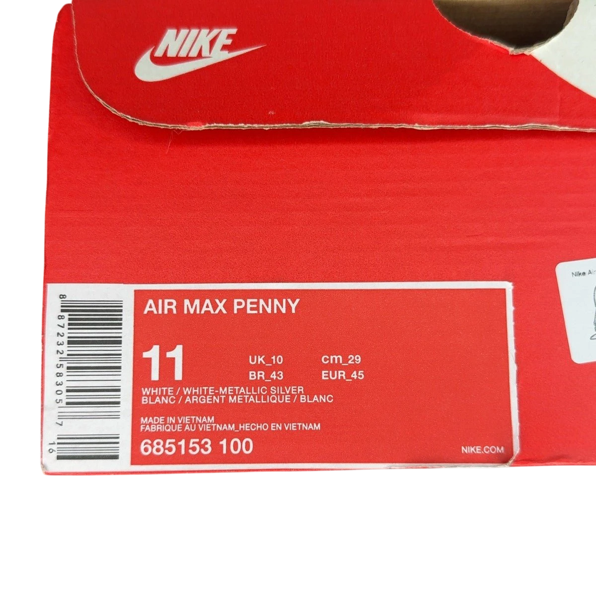 Nike Air Max Penny White Metallic (2018) (Size 11)