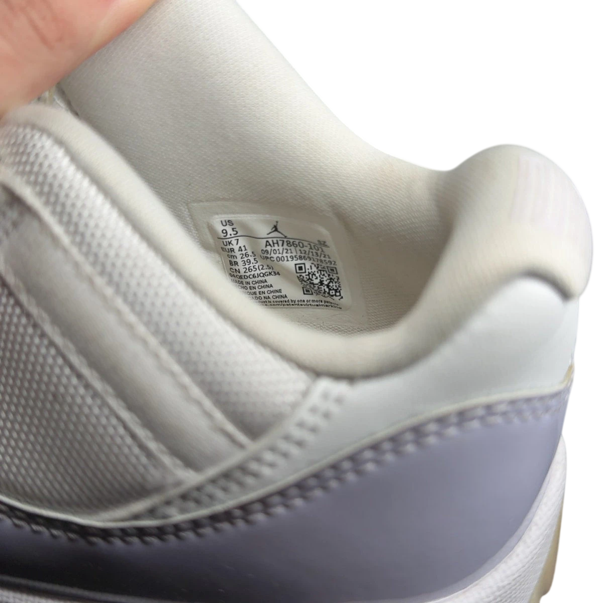 Jordan 11 Retro Low Pure Violet (Size 8)