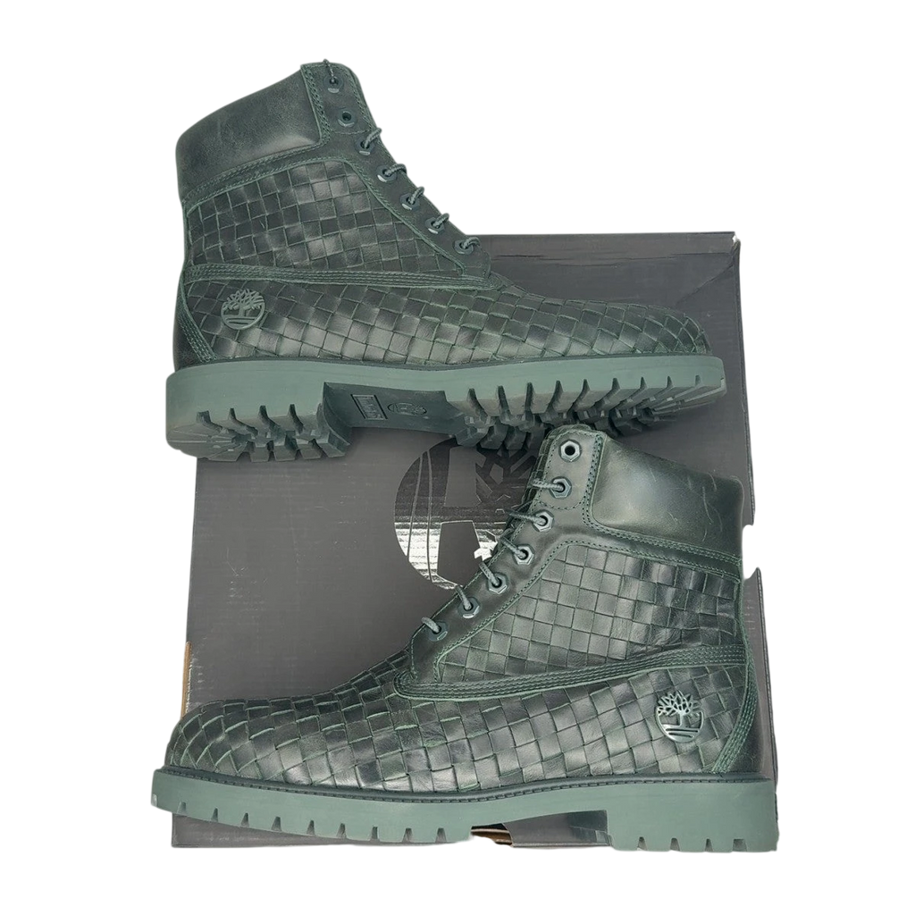 Timberland 6" Premium Boot Woven Dark Green (Size 10.5)