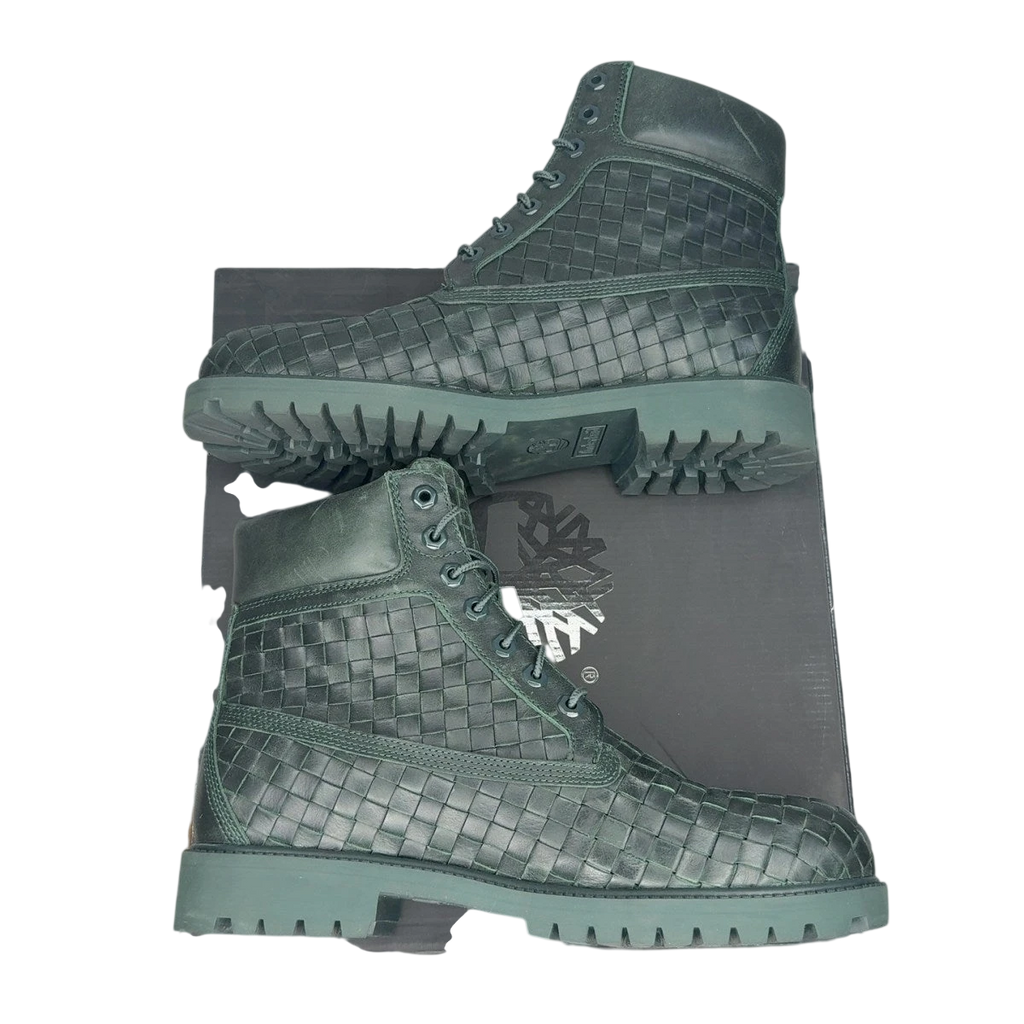 Timberland 6" Premium Boot Woven Dark Green (Size 10.5)