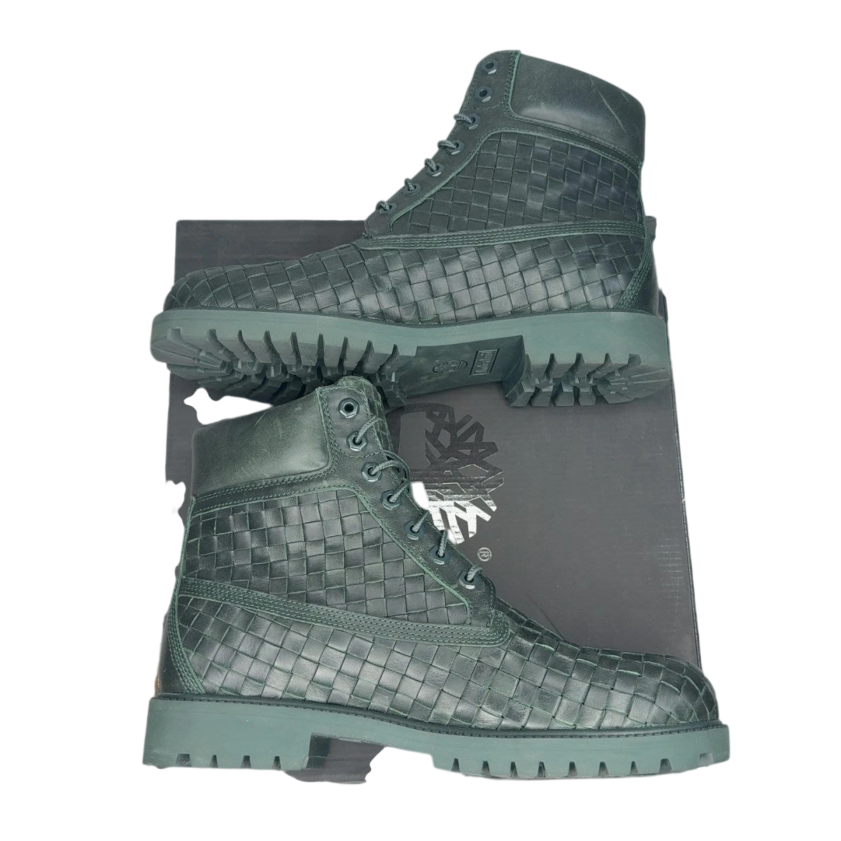 Timberland 6" Premium Boot Woven Dark Green (Size 10.5)