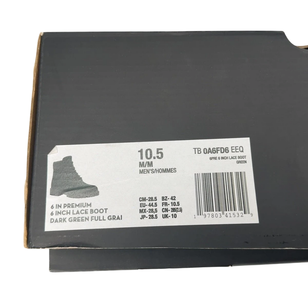 Timberland 6" Premium Boot Woven Dark Green (Size 10.5)