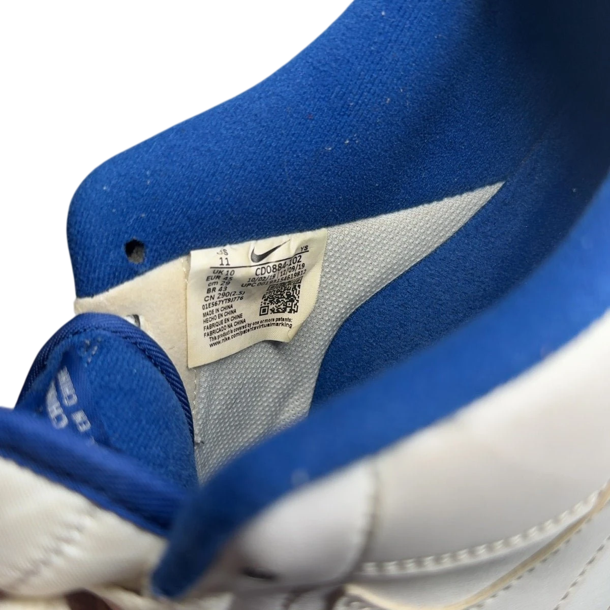 Nike Air Force 1 Low White Deep Royal Blue (Size 11)