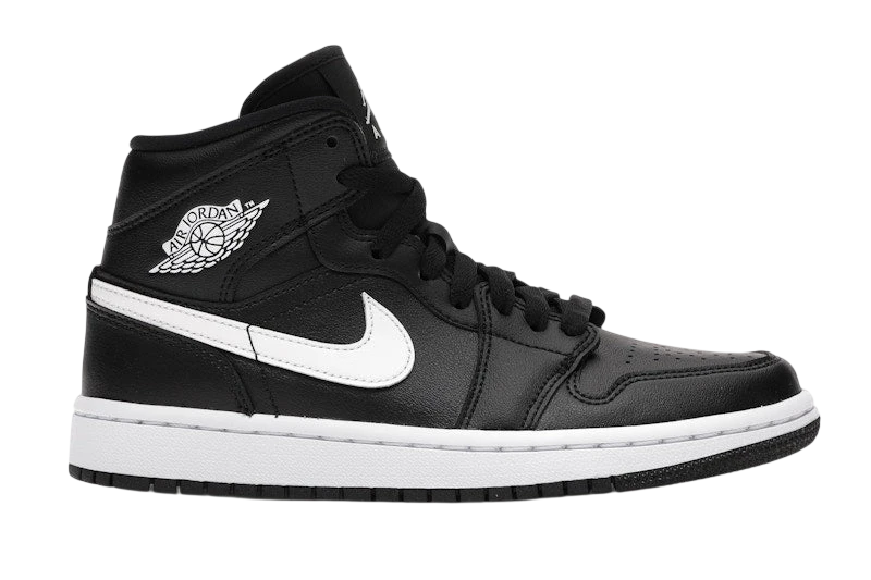 Jordan 1 Mid Black White