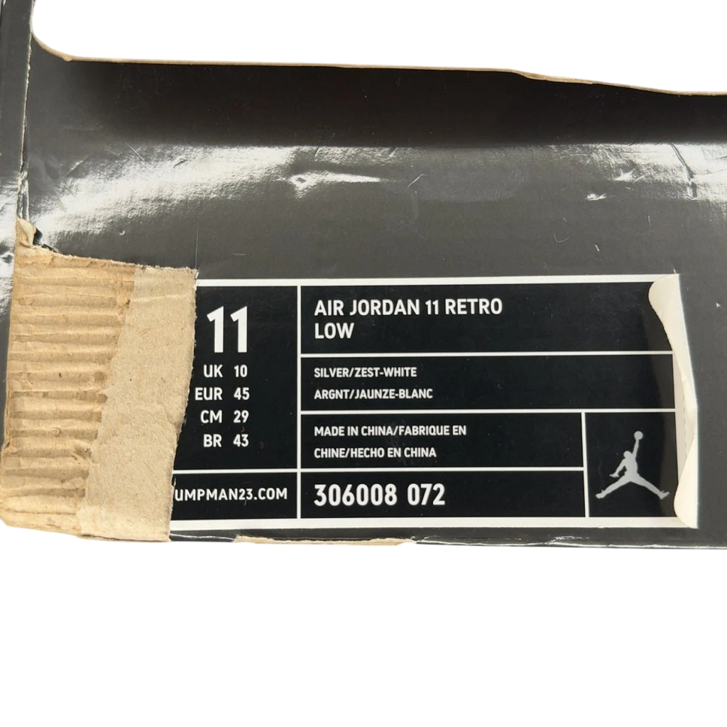 Jordan 11 Retro Low IE Silver Zest (Size 11)