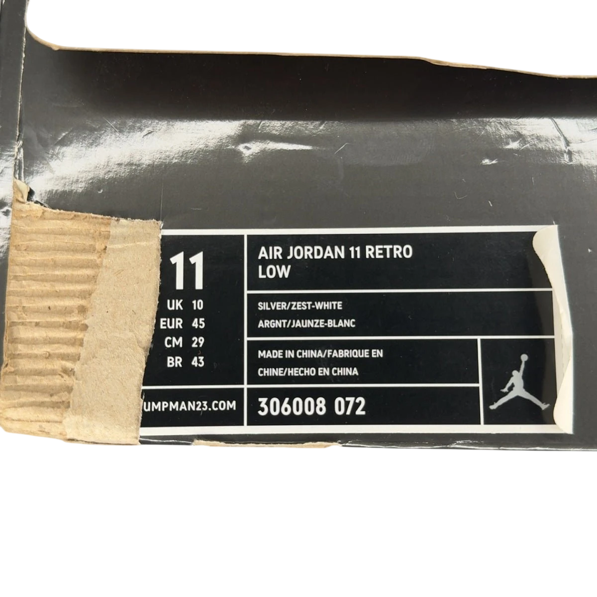 Jordan 11 Retro Low IE Silver Zest (Size 11)